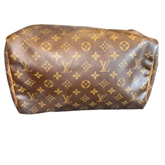 Louis Vuitton Vintage 2004 Brown Monogram Speedy 30 Canvas/Leather Bag - Picture 5 of 11